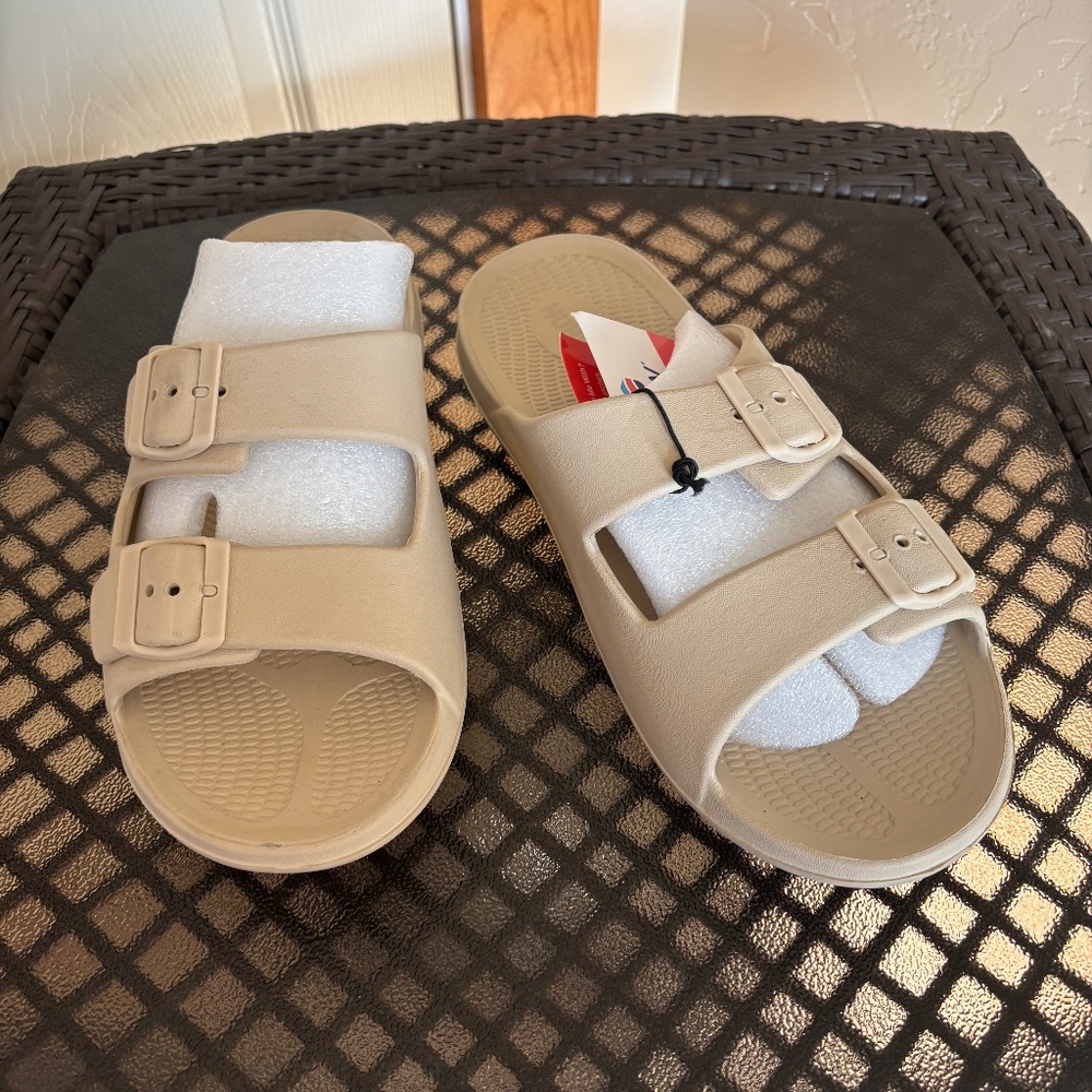 HUHV Unisex Slip On Recovery Slide Sandals Size M9/W11